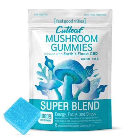 Cutleaf- Super Blend - Mushroom Gummies - Zero THC